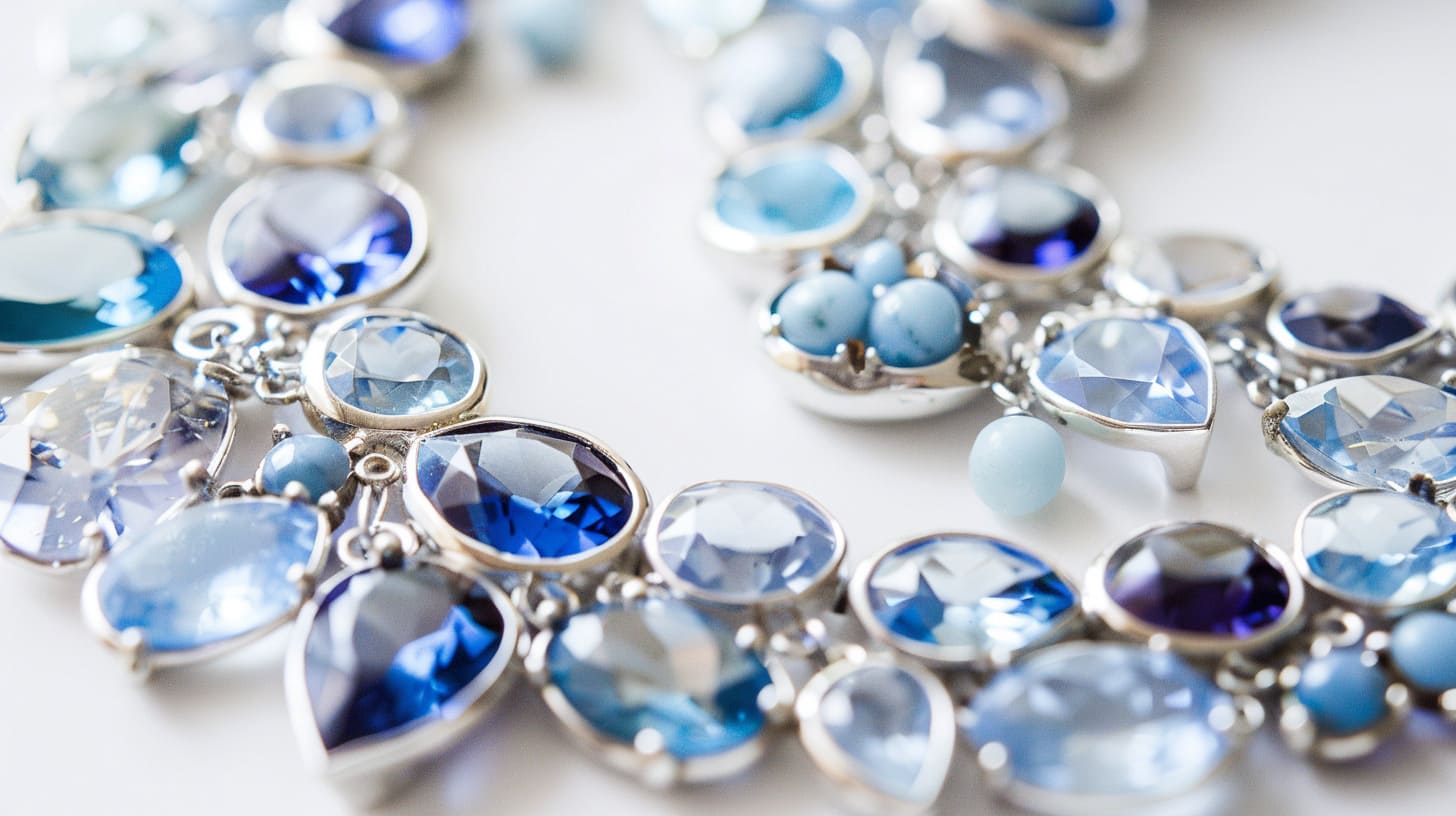 pedras preciosas azul claro