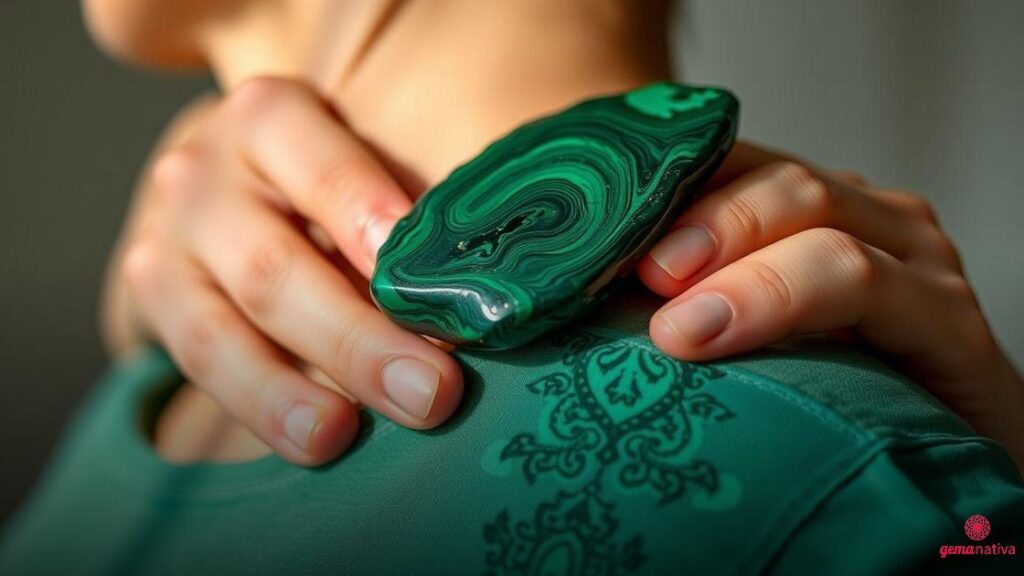 A malaquita como aliada para dores musculares