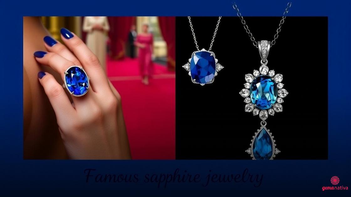 A Safira em joias reais e celebridades famosas A Safira em joias reais e celebridades famosas