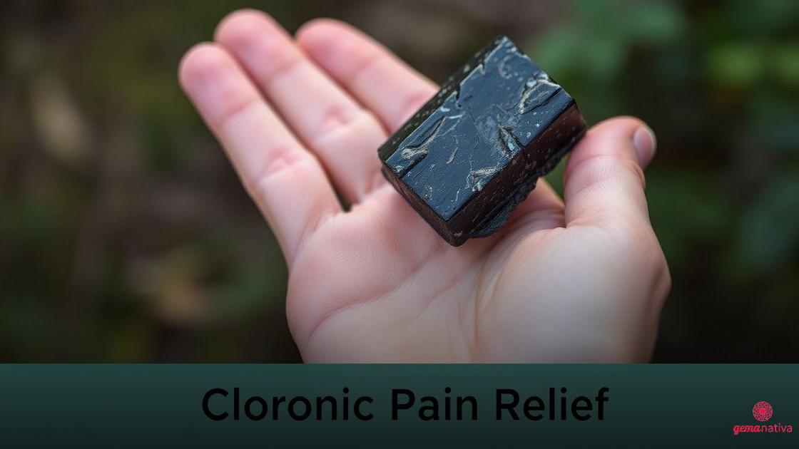 Aplicação de turmalina negra em pontos de dor crônica