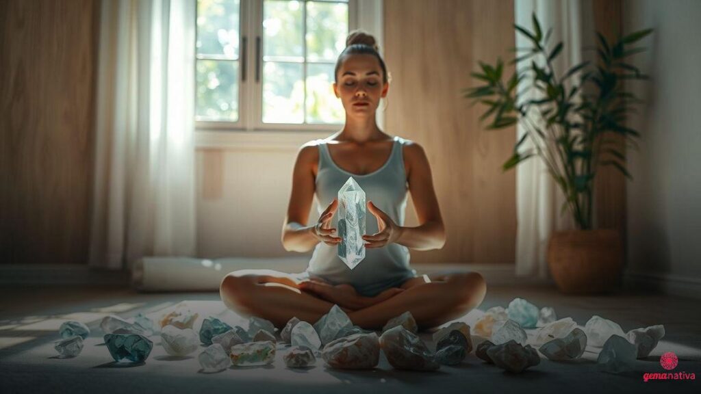 Como fazer uma meditação guiada com cristais calmantes