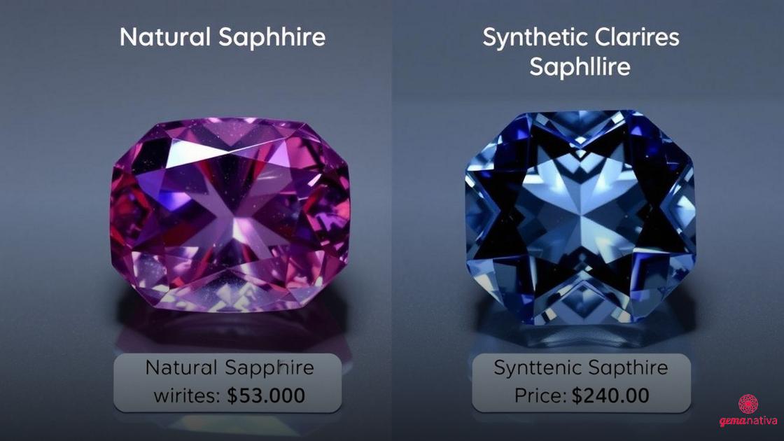 Diferenças de valor entre Safiras Naturais e Sintéticas Diferenças de valor entre Safiras Naturais e Sintéticas