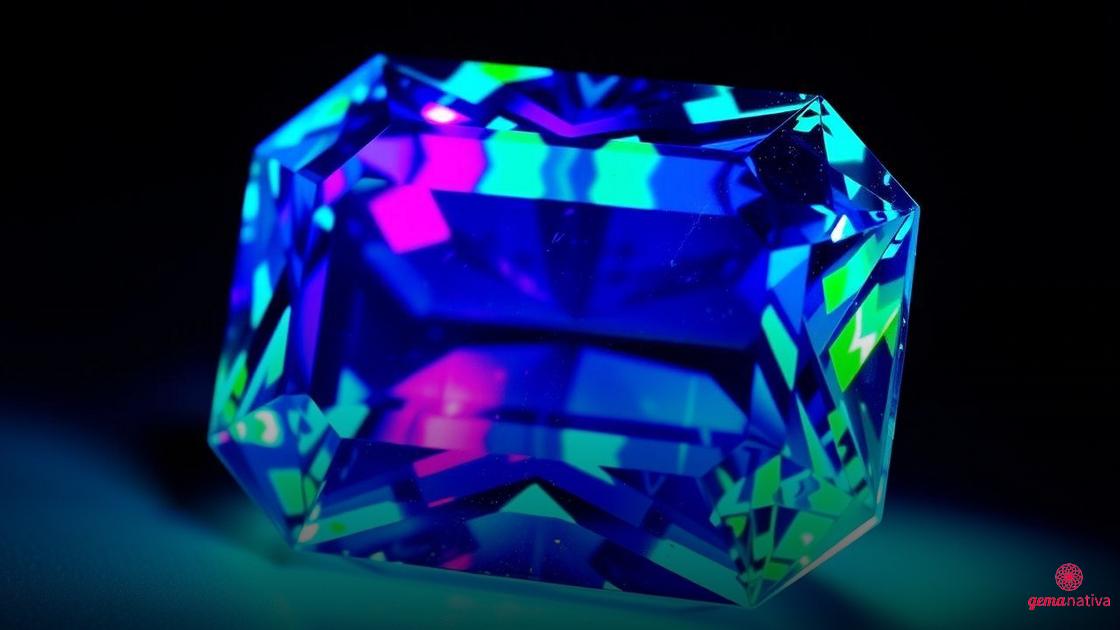 Efeitos ópticos e brilho característicos da Turmalina Paraíba Efeitos ópticos e brilho característicos da Turmalina Paraíba