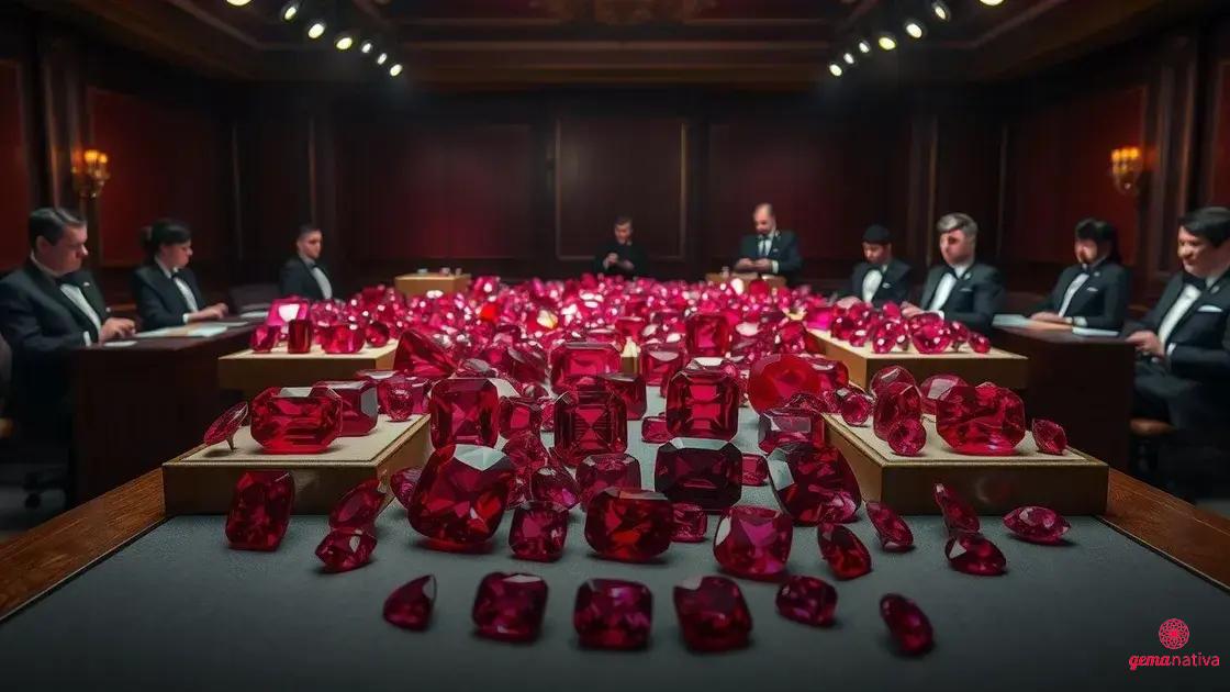 Gemfields arrecada $31 milhões em leilão de rubis de qualidade mista