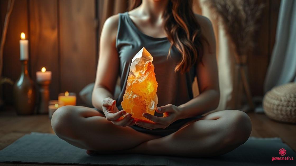 Técnicas de meditação e visualização com a Selenita Laranja Técnicas de meditação e visualização com a Selenita Laranja
