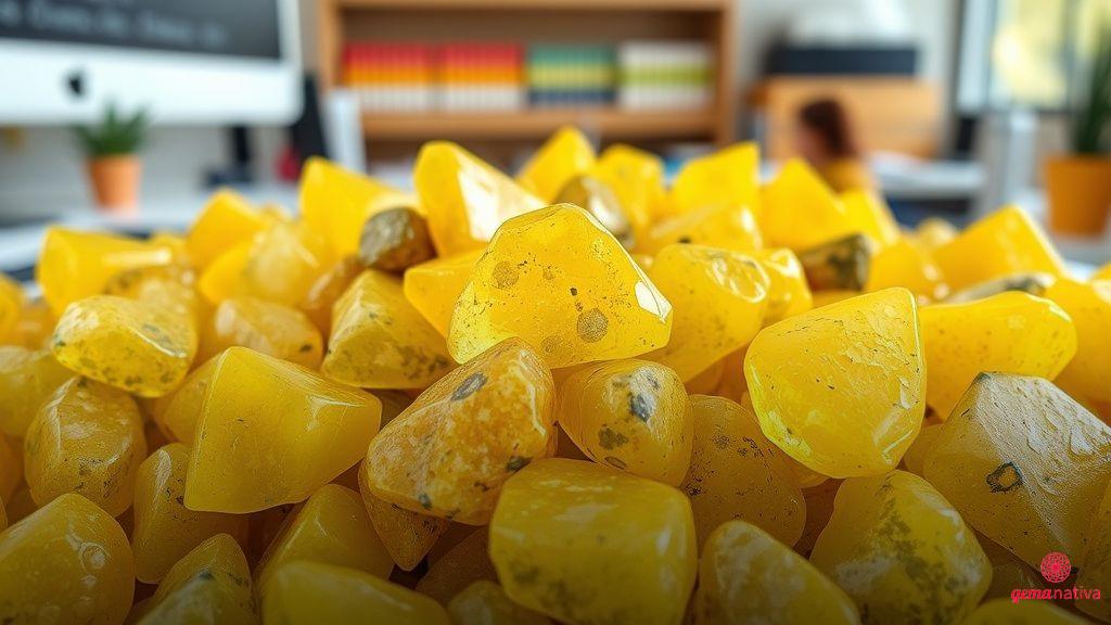 Apatita amarela: motivação e foco Apatita amarela: motivação e foco