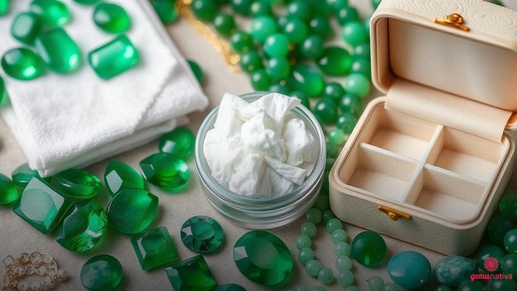 Cuidados essenciais para conservar pedras verdes em joias Cuidados essenciais para conservar pedras verdes em joias