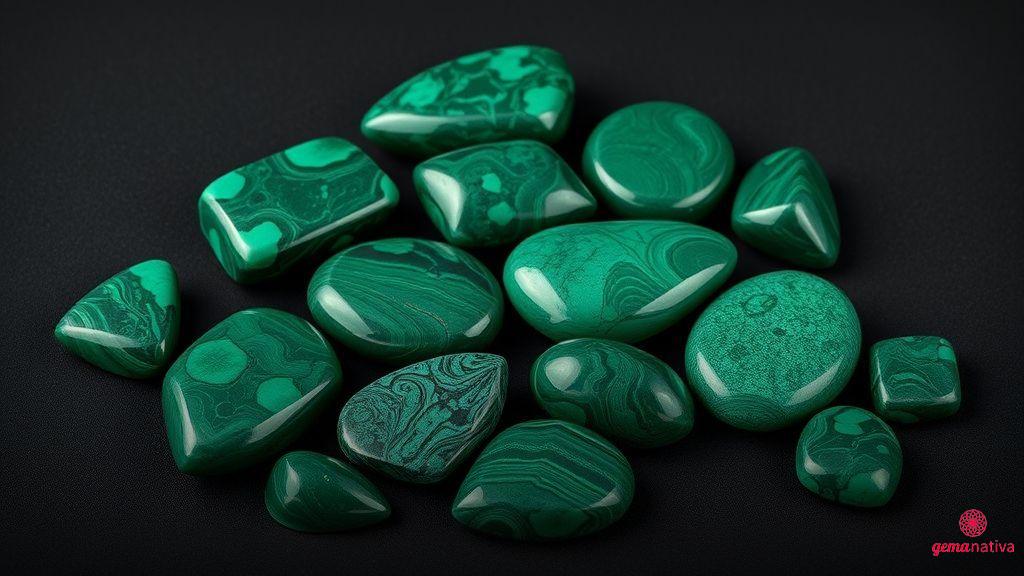 Malaquita: padrões únicos e sofisticados Malaquita: padrões únicos e sofisticados