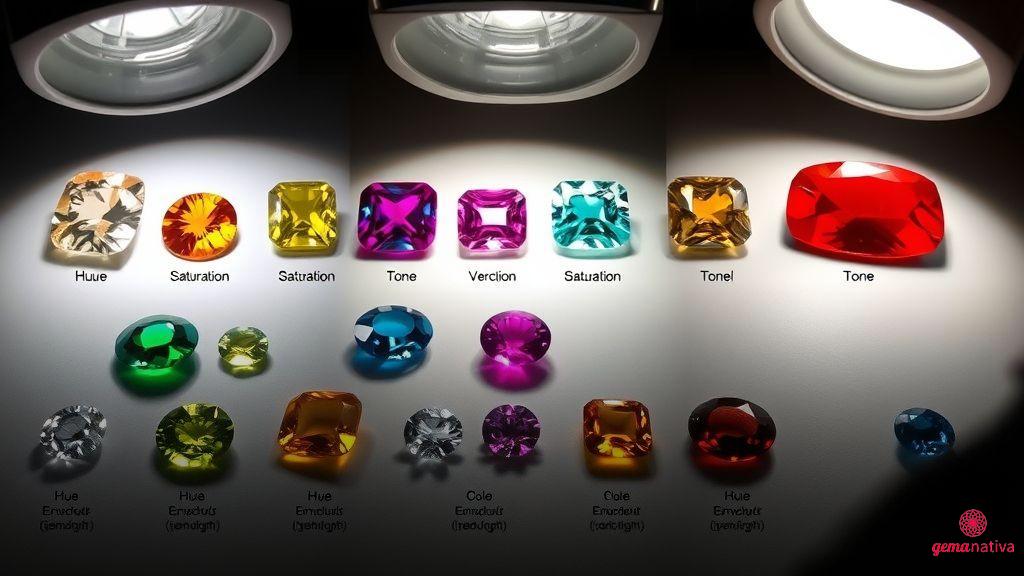 Os critérios da gemologia para avaliar a cor Os critérios da gemologia para avaliar a cor