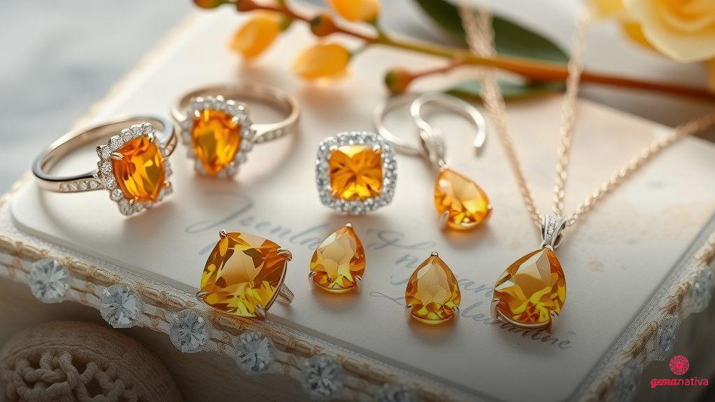 Tipos de joias com citrino e topázio amarelo mais populares Tipos de joias com citrino e topázio amarelo mais populares