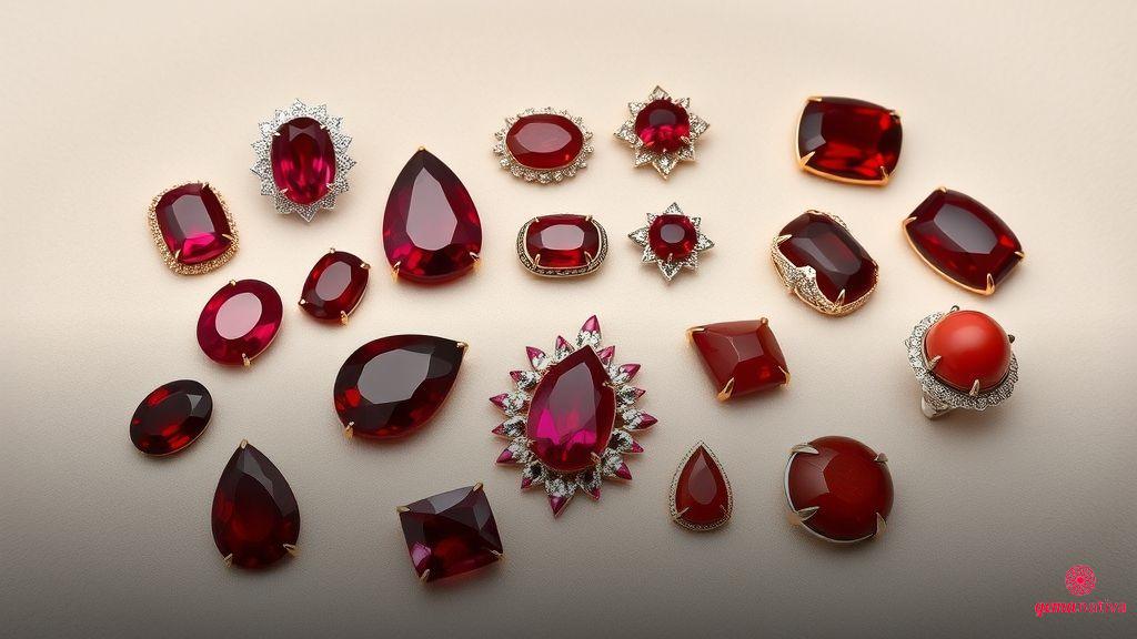 Usos das pedras vermelhas em joias e coleções Usos das pedras vermelhas em joias e coleções