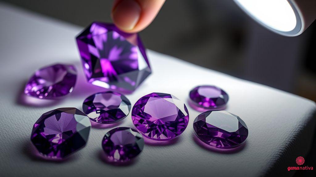 Critérios que tornam uma joia roxa valiosa Critérios que tornam uma joia roxa valiosa