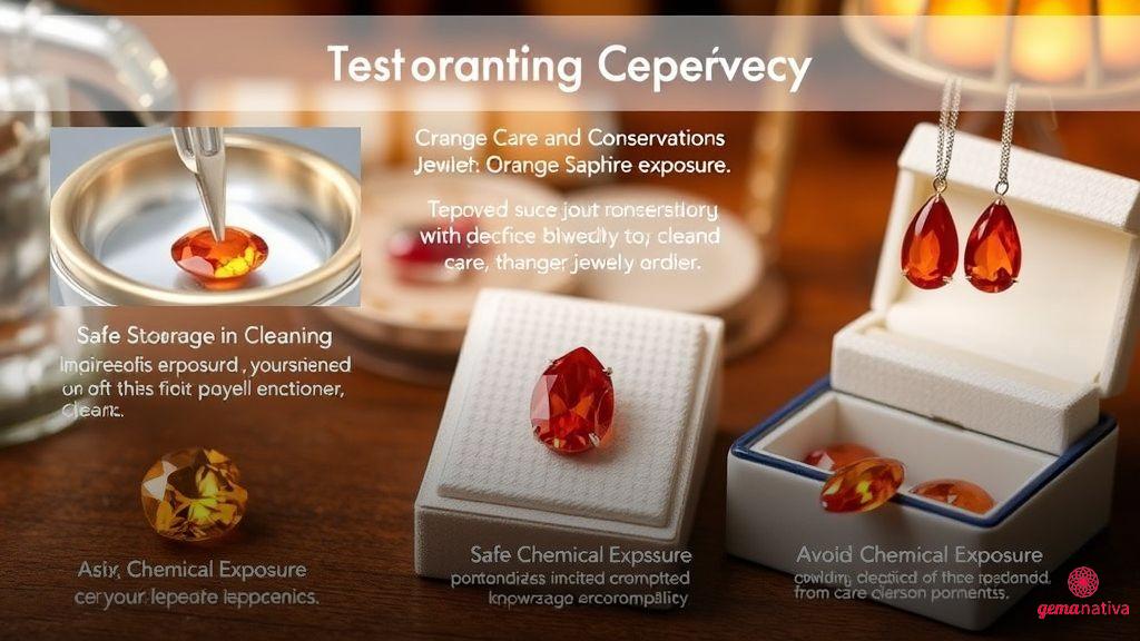 Cuidados e conservação de joias com safira laranja Cuidados e conservação de joias com safira laranja