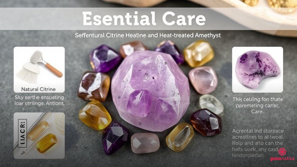 Cuidados essenciais com citrino natural e ametista queimada Cuidados essenciais com citrino natural e ametista queimada