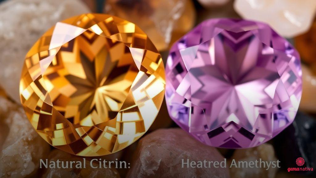 Diferença Entre Citrino Natural e Ametista Queimada