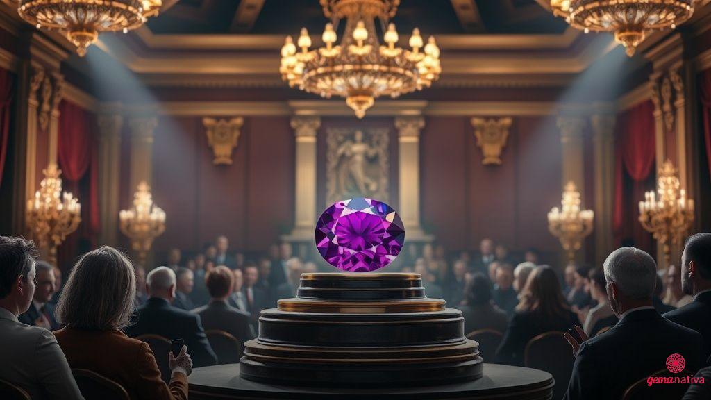 Safiras roxas e recordes em leilões internacionais Safiras roxas e recordes em leilões internacionais