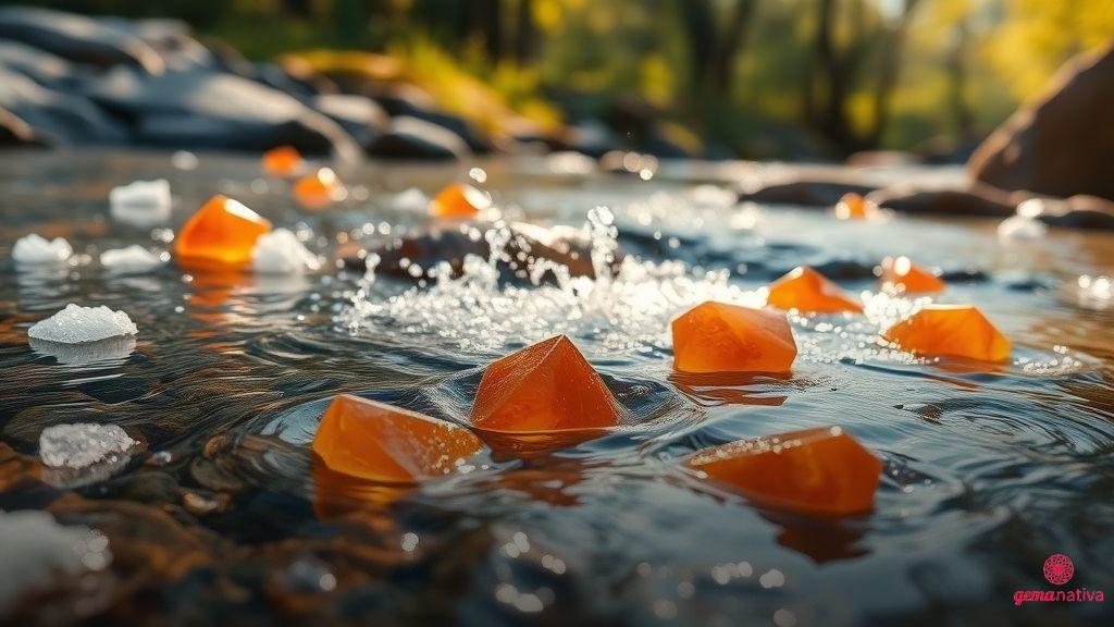 Técnicas de limpeza e energização das pedras laranja Técnicas de limpeza e energização das pedras laranja